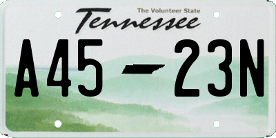 TN license plate A4523N