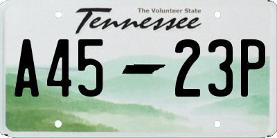 TN license plate A4523P