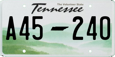 TN license plate A4524O