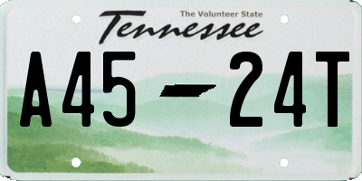 TN license plate A4524T