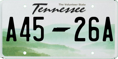 TN license plate A4526A