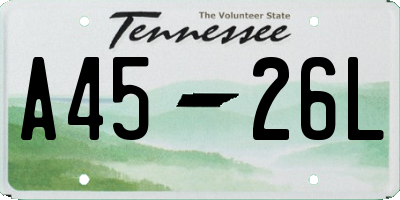 TN license plate A4526L