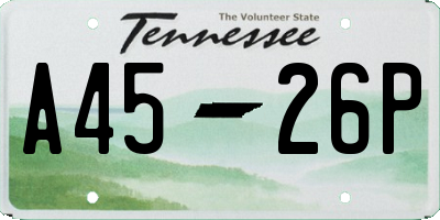 TN license plate A4526P