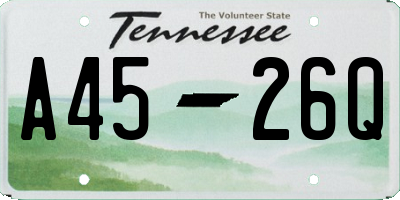 TN license plate A4526Q