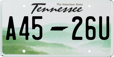 TN license plate A4526U