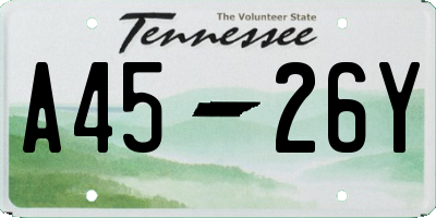 TN license plate A4526Y