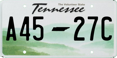 TN license plate A4527C