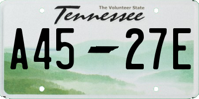 TN license plate A4527E