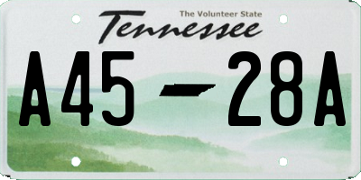 TN license plate A4528A