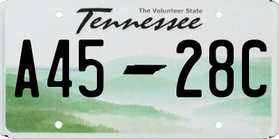 TN license plate A4528C