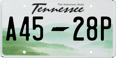 TN license plate A4528P