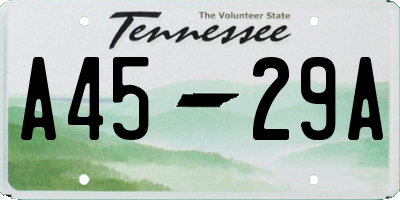TN license plate A4529A