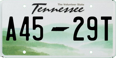 TN license plate A4529T