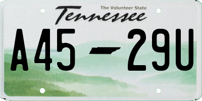 TN license plate A4529U