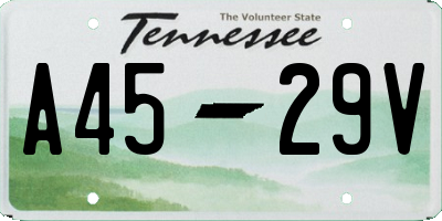 TN license plate A4529V