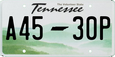 TN license plate A4530P