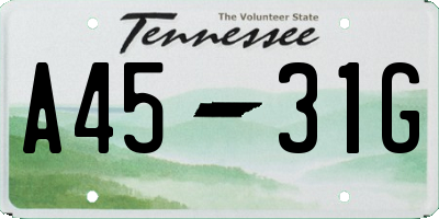 TN license plate A4531G
