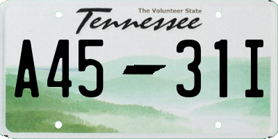 TN license plate A4531I