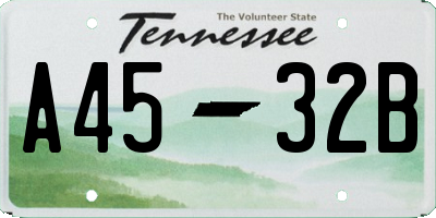 TN license plate A4532B