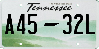 TN license plate A4532L