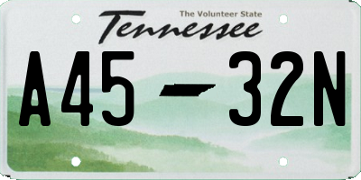 TN license plate A4532N