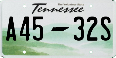 TN license plate A4532S