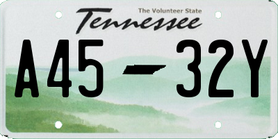 TN license plate A4532Y