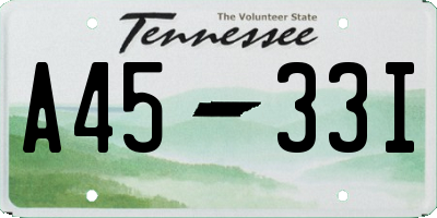 TN license plate A4533I