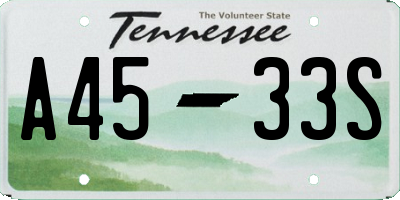 TN license plate A4533S