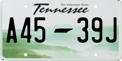 TN license plate A4539J