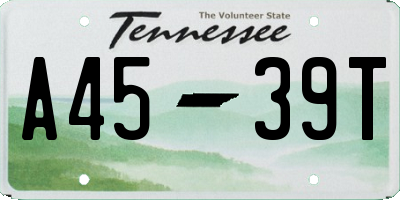 TN license plate A4539T