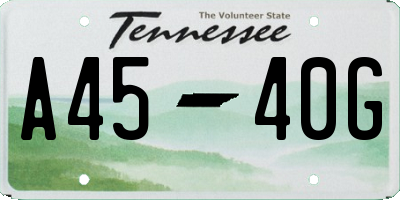 TN license plate A4540G