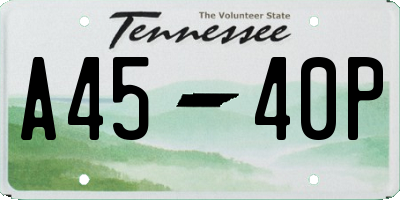 TN license plate A4540P
