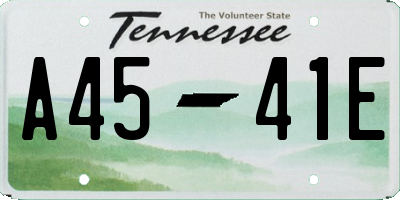 TN license plate A4541E