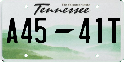 TN license plate A4541T