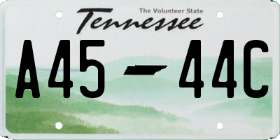 TN license plate A4544C