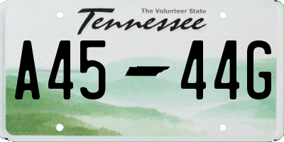 TN license plate A4544G