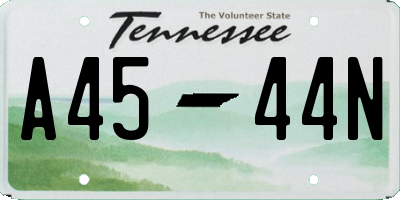 TN license plate A4544N