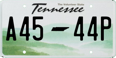 TN license plate A4544P