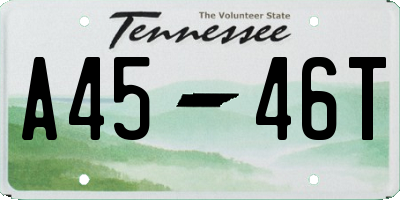 TN license plate A4546T