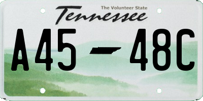 TN license plate A4548C