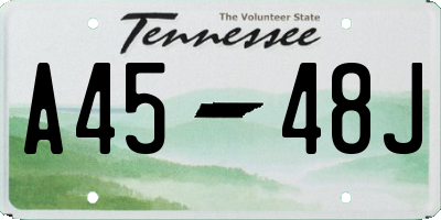 TN license plate A4548J