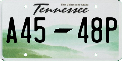 TN license plate A4548P