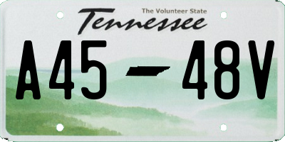 TN license plate A4548V