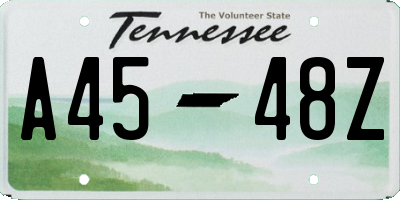 TN license plate A4548Z