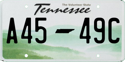 TN license plate A4549C