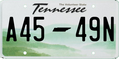 TN license plate A4549N