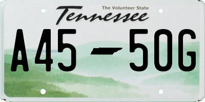 TN license plate A4550G