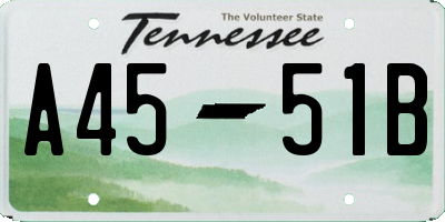 TN license plate A4551B