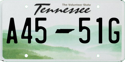 TN license plate A4551G